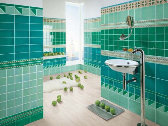 Дизайнерские идеи стильной ванной комнаты в голубых тонах