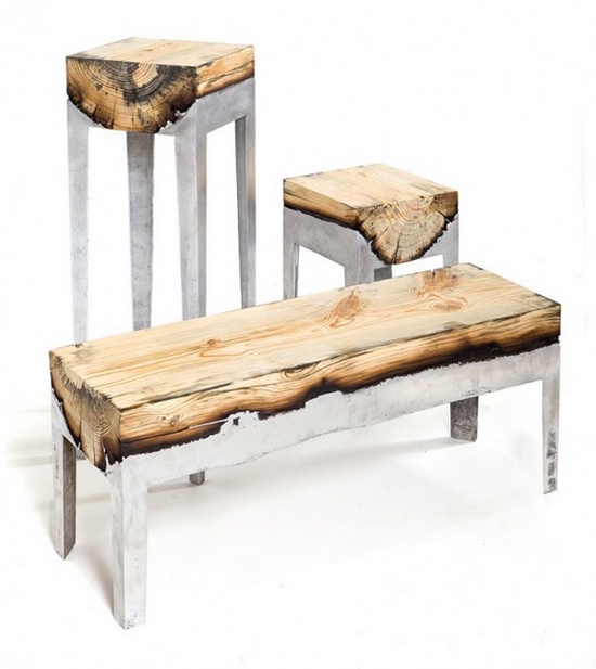 Красивая мебель Wood Casting от Hilla Shamia
