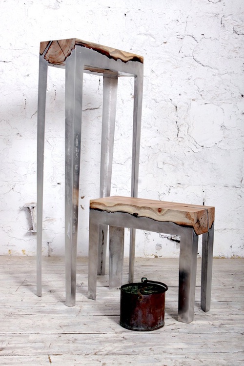 Красивая мебель Wood Casting от Hilla Shamia