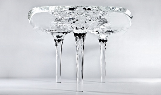 Жидкий ледяной стол от Zaha Hadid