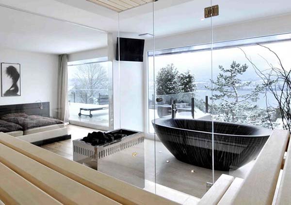 Дизайнерские идеи ванной на свежем воздухе